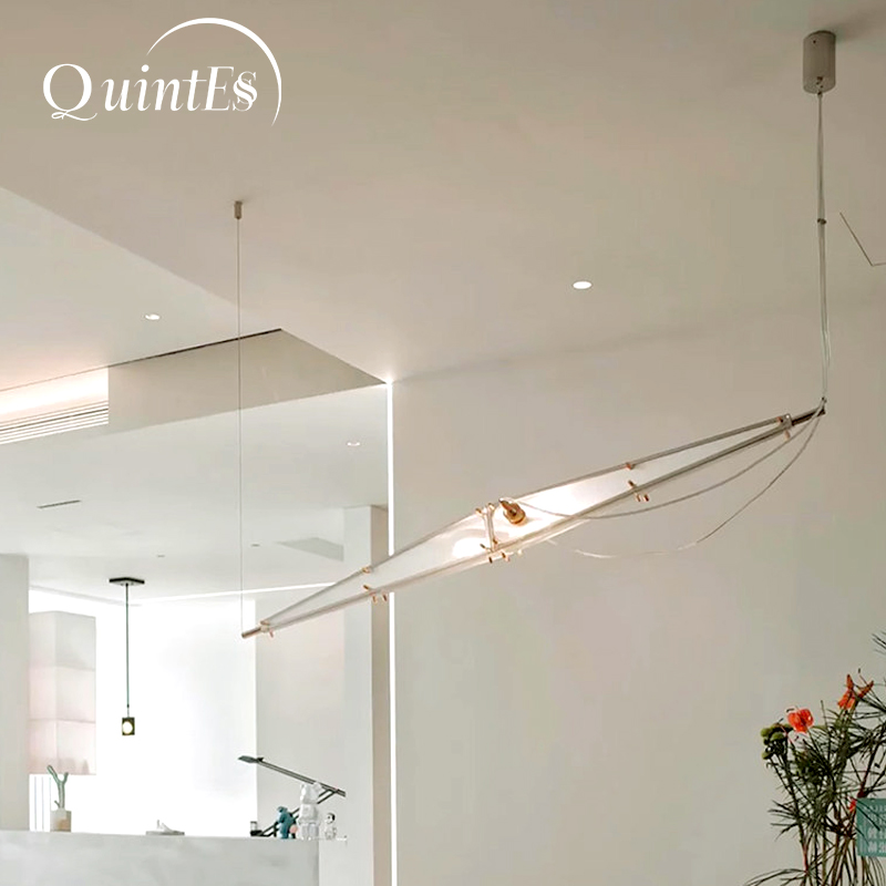 Interior Design Minimalist - LED-Glas-Kronleuchter Minimalistisches Design Silberne Kunstdekoration Innenpendelleuchte