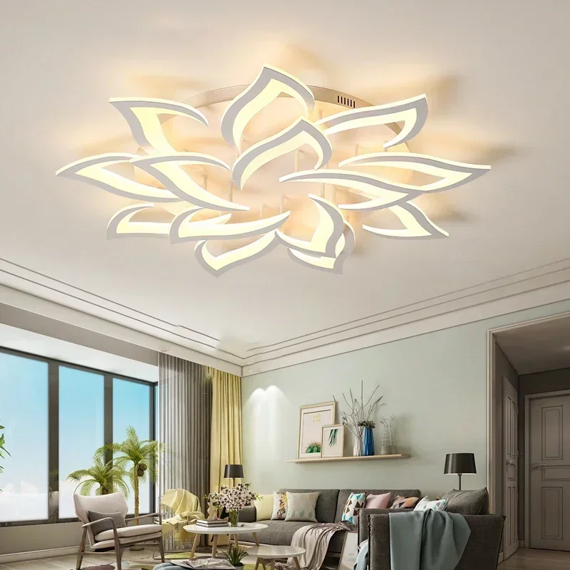 Interior Design Studio - Designer LED Blütenblatt Kronleuchter Wohnzimmer Schlafzimmer