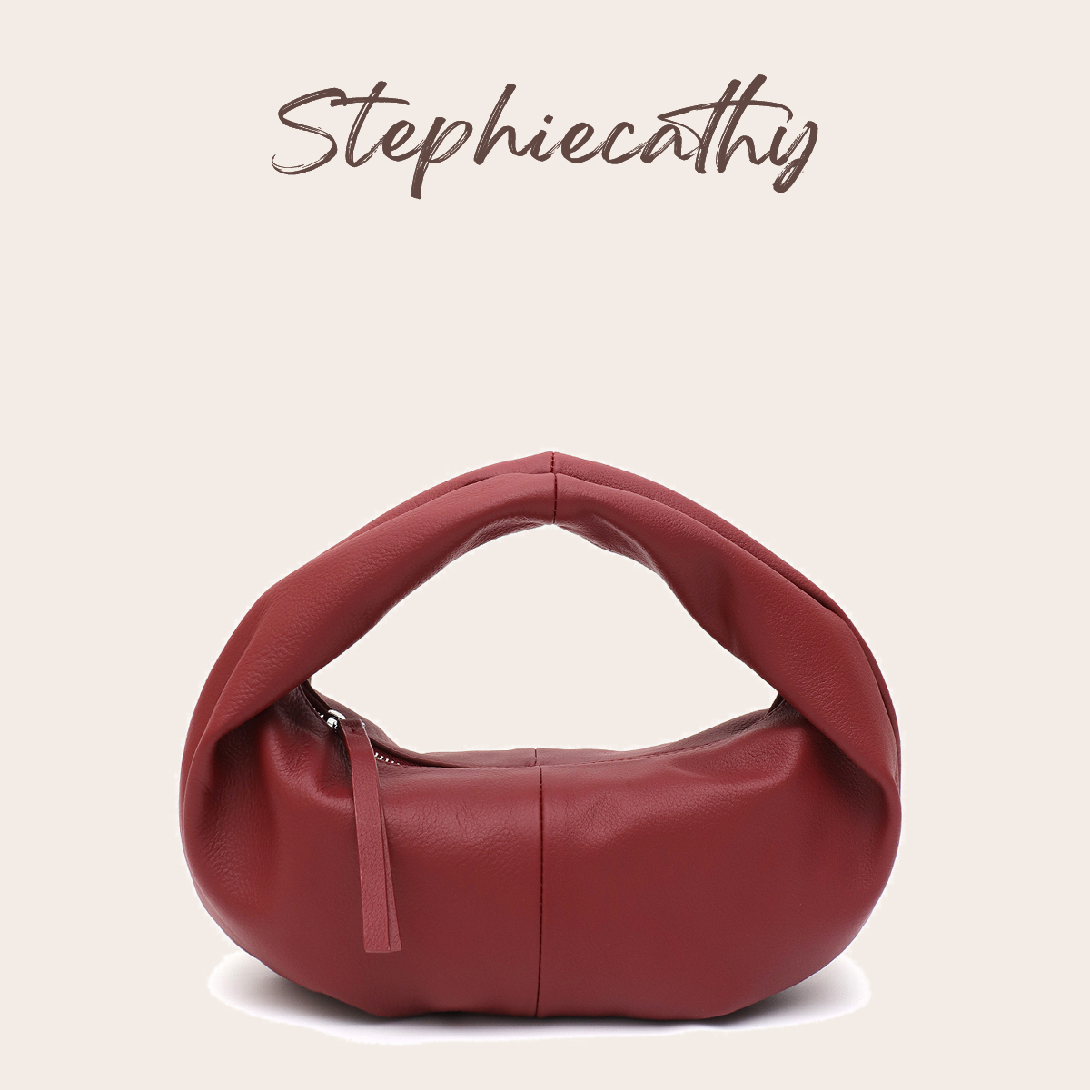 Interior Design Minimalist - SC Weiche Echtleder-Hobo-Tasche für Damen, Kleine