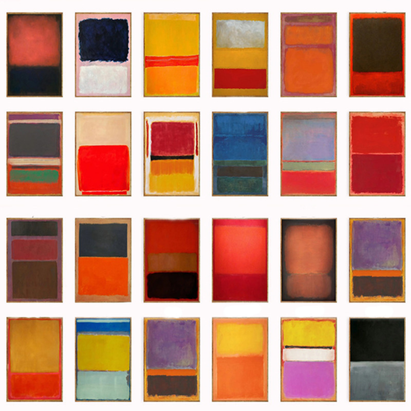 Interior Design Minimalist - Wanddekoration, Mark Rothko Poster-Sets, Rothko-Druck, abstrakte